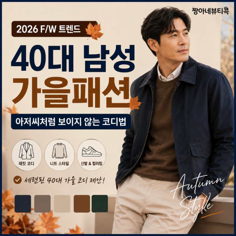 2026 40대 남성 가을패션｜아저씨처럼 보이지 않는 코디법