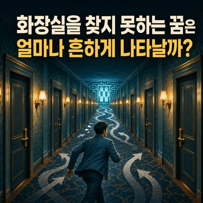 화장실을 찾지 못하는 꿈은 얼마나 흔하게 나타날까?