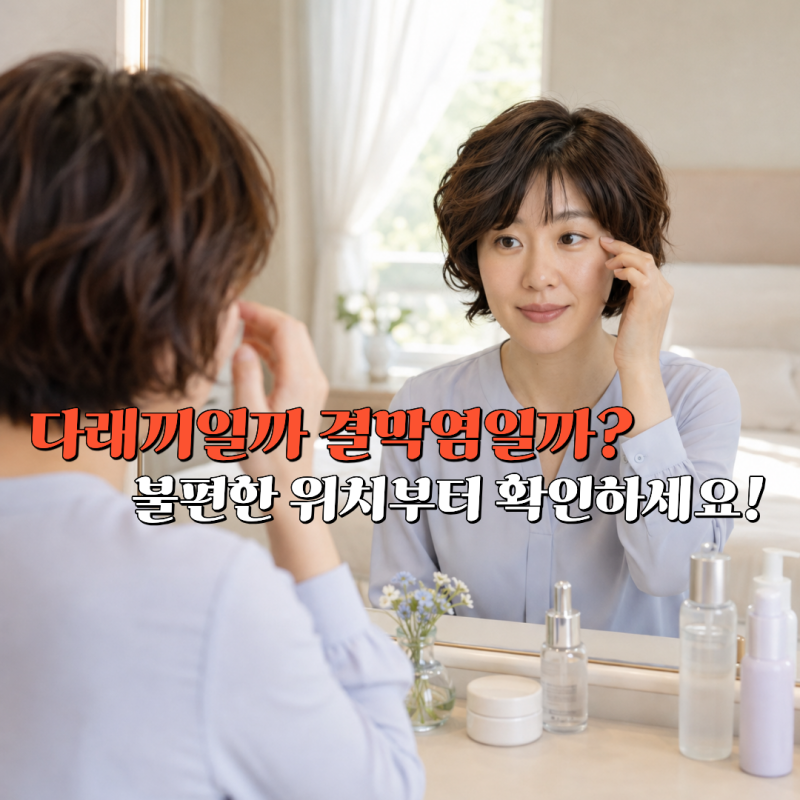 다래끼 초기증상과 결막염 증상, 비슷해 보여도 다른 점은?