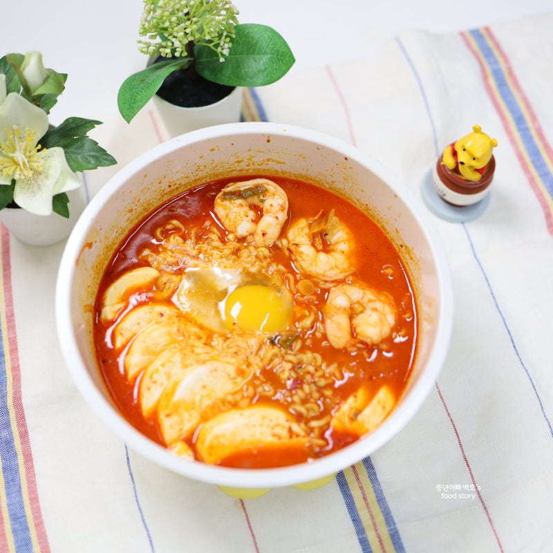 짬뽕 맛 순두부 요리 매운 해장 순두부 열라면 레시피
