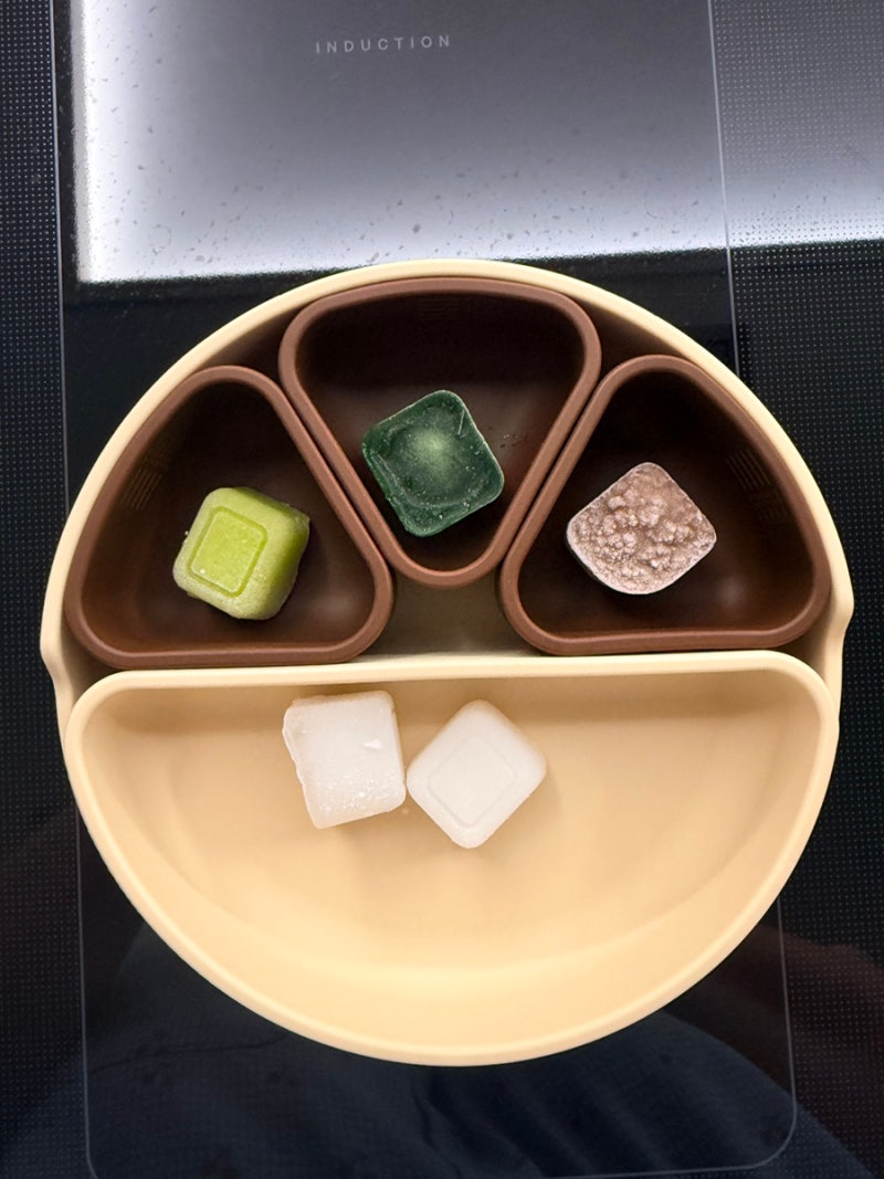 잼먹 토핑이유식 흡착 식판 후기｜초기 이유식 식판으로 써봤어요