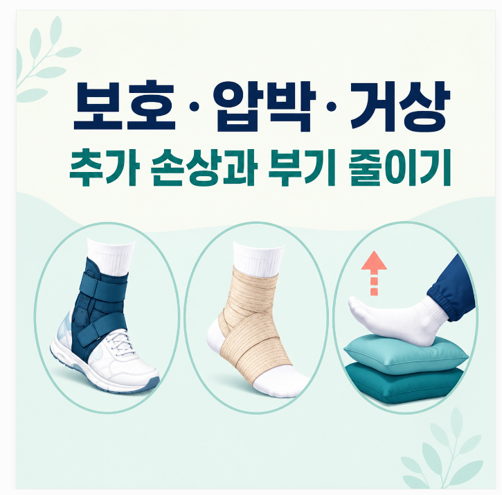 발목 삐었을 때 냉찜질, 파스, 약은? 붓기 관리와 병원 가야 하는 기준