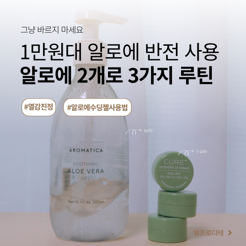 여름철 알로에젤 사용법, 1만원 대로 끝내는 의외의 조합