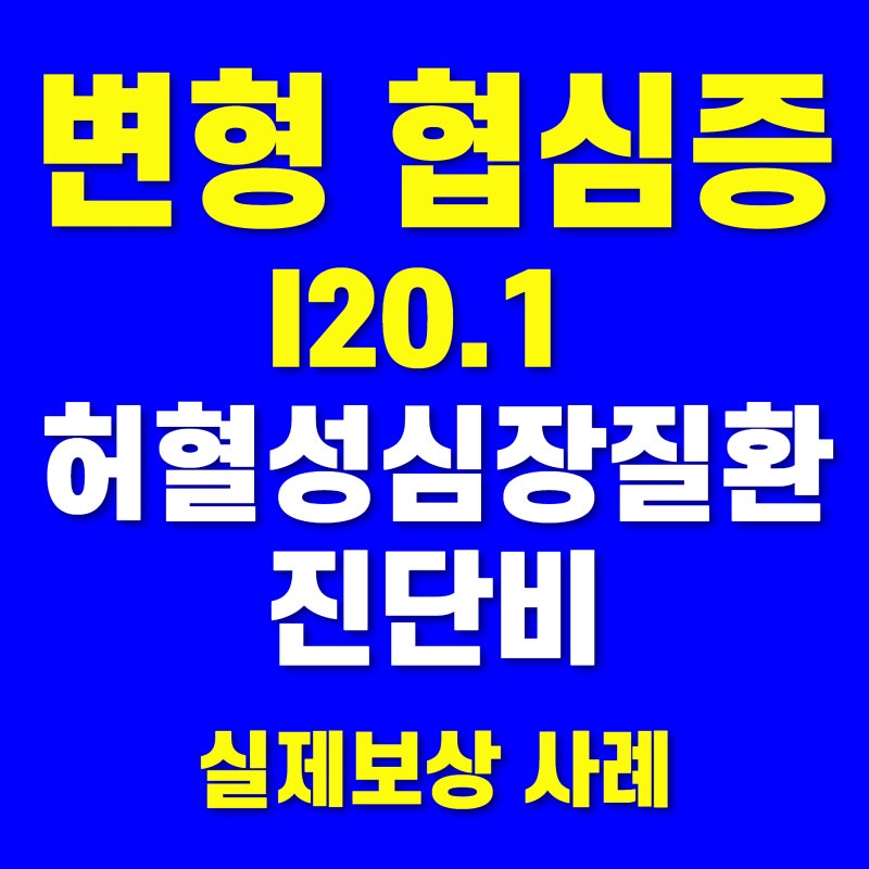 변형 협심증 I20.1 허혈성심장질환 진단비 보상 실제사례