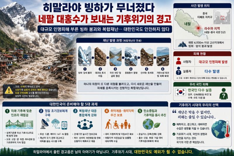 히말라야 빙하가 무너졌다, 네팔 대홍수가 보내는 기후위기의 경고