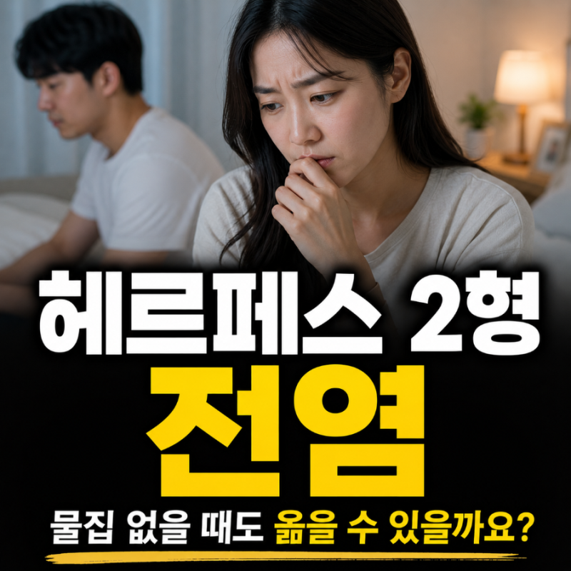 헤르페스 2형 전염, 물집 없을 때도 옮을 수 있을까요?
