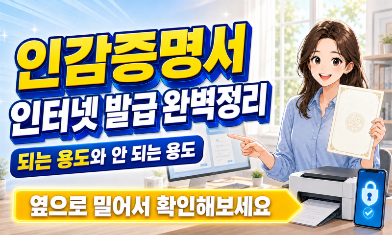 인감증명서 인터넷 발급 방법, 정부24 신청 순서와 가능한 용도