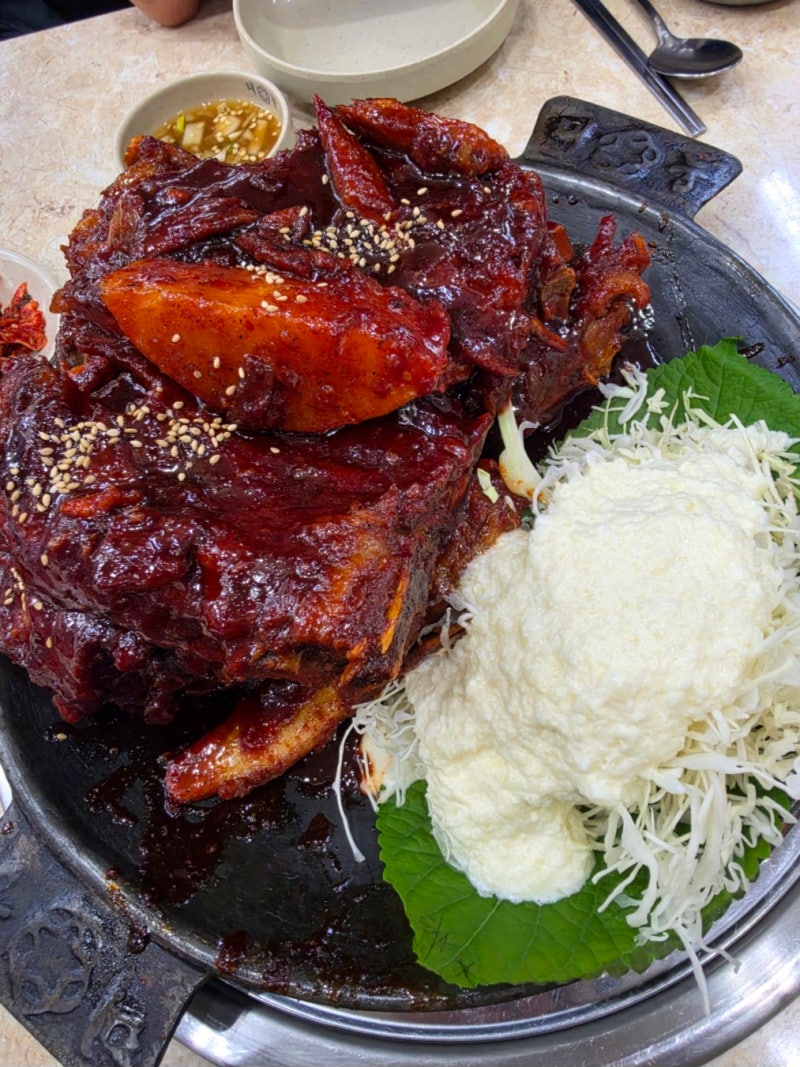 노원역 밥집 맛집 태능감자탕, 매콤하게 맛있는 뼈구이 먹고 온 후기 (ft. 회식 추천)