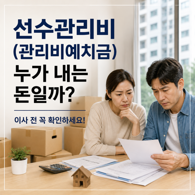 아파트 선수관리비란 무엇이고 누가 부담할까? 이사 전 확인하세요