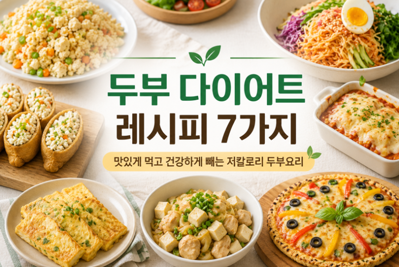 두부 다이어트 레시피 7가지｜포만감 높은 간단한 두부 요리