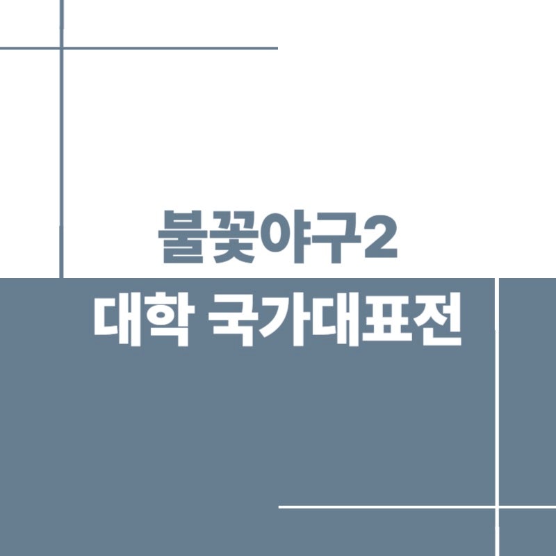 불꽃야구2 대학 국가대표전 총정리｜고척스카이돔 일정·좌석·입장·굿즈·교통
