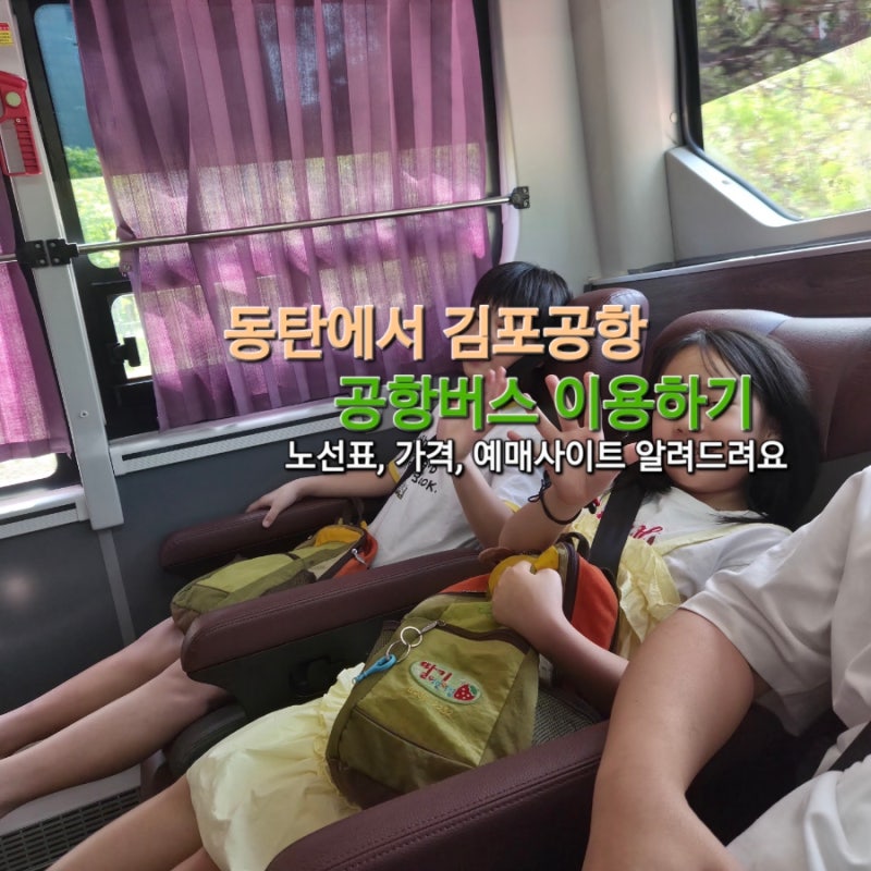 동탄에서 김포공항 공항버스 : 요금, 경유지, 배차시간, 운행시간표, 예약사이트