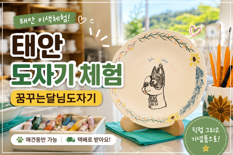 태안 도자기 체험 꿈꾸는달님도자기 애견동반 가능한 안면도 가볼만한곳