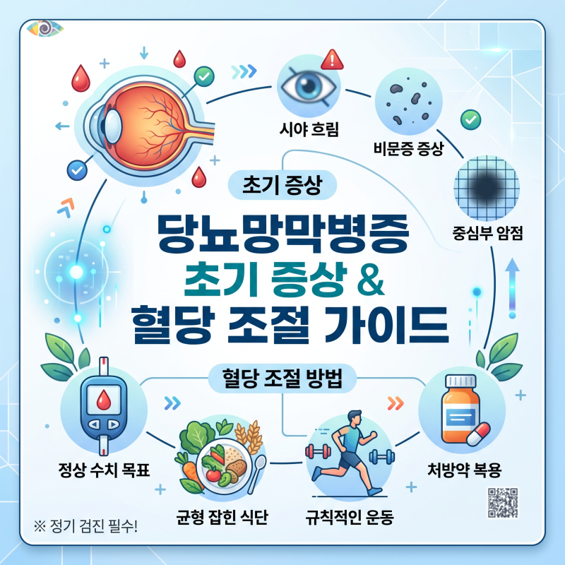 당뇨망막병증 초기 증상 단계별 특징과 철저한 혈당 조절 방법