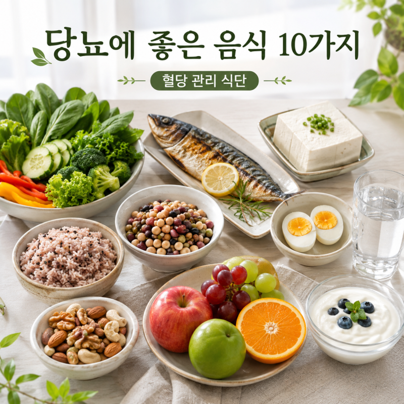 당뇨에 좋은 음식 10가지｜혈당 관리에 도움 되는 음식과 먹는 방법 총정리