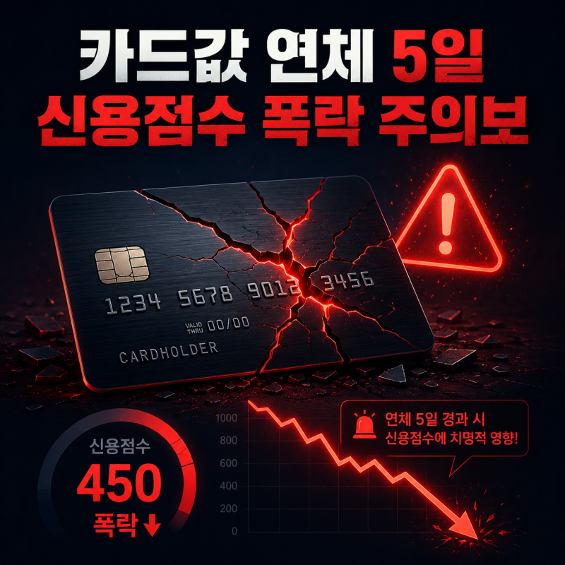 카드값 연체 5일 지나면 신용점수 바로 떨어질까, 영업일 기준 전산 등록 시점