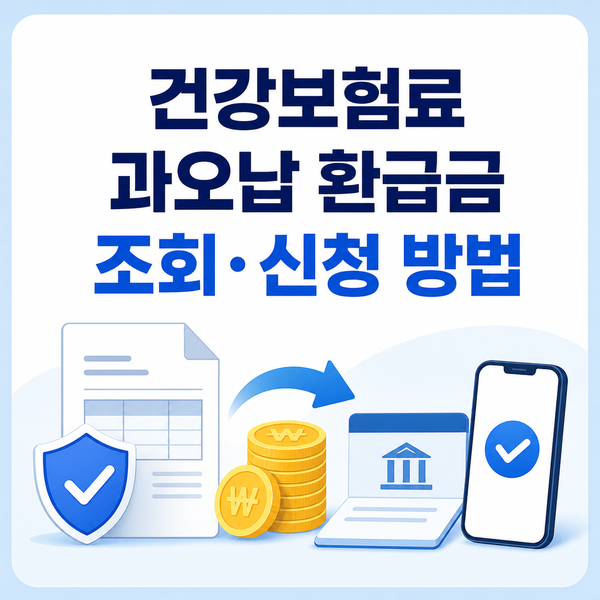 건강보험료 과오납 환급금 조회·신청 방법｜공단 로그인부터 계좌 입력까지