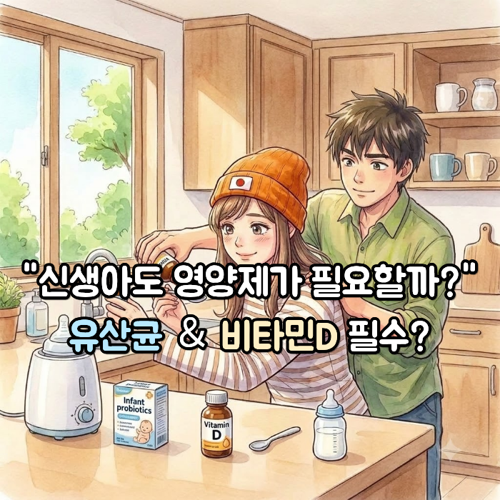 신생아 영양제 필수일까? 아기 유산균, 비타민D 먹는 시기와 선택 기준 총정리
