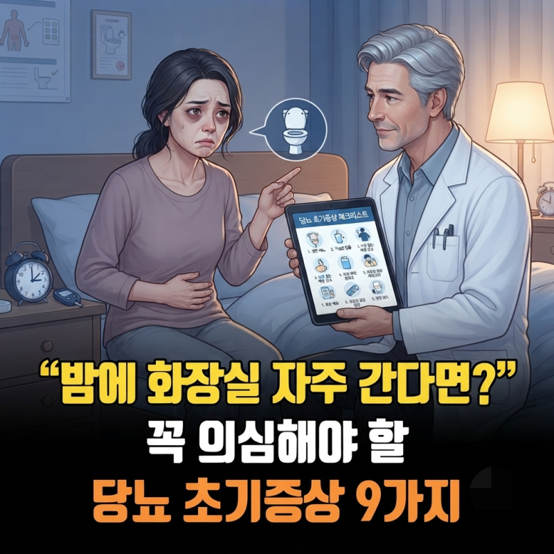 "밤에 화장실 자주 간다면?" 꼭 의심해야 할 당뇨 초기증상 9가지