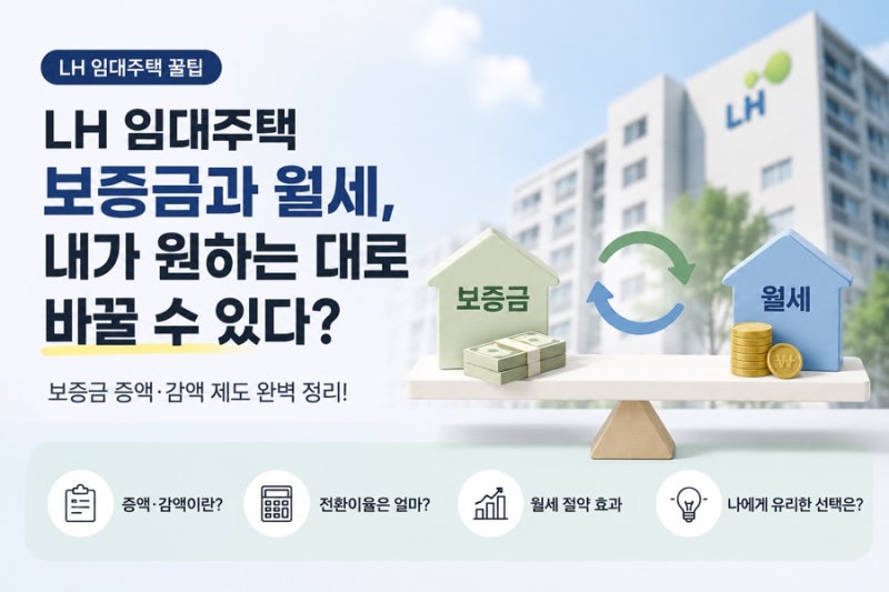 LH 임대주택 보증금과 월세, 내가 원하는 대로 바꿀 수 있다?