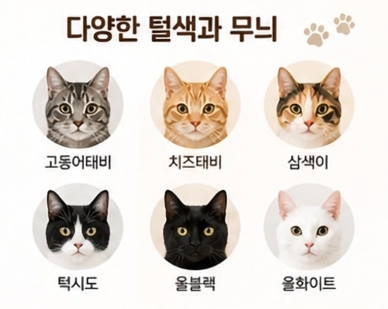 코리안숏헤어 성격은 어떨까? 코숏 치즈태비, 턱시도, 고등어, 카오스 특징