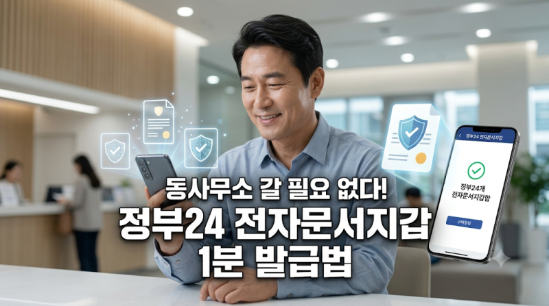 주민센터 갈 필요 없이 1분 컷! 5060을 위한 정부24 전자문서지갑 등본·초본 스마트폰 발급 및 ....