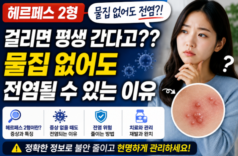 헤르페스 2형 걸리면 평생 간다고?? 물집 없어도 전염될 수 있는 이유
