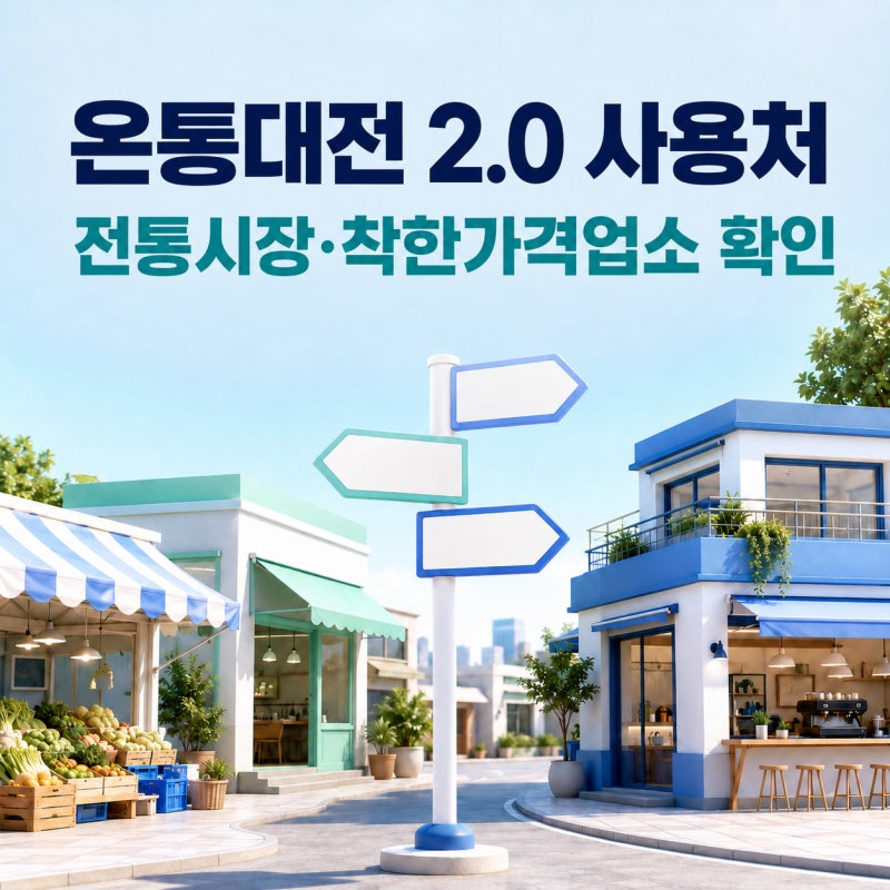 온통대전 2.0 사용처, 전통시장·착한가격업소 캐시백은 몇 퍼센트일까?