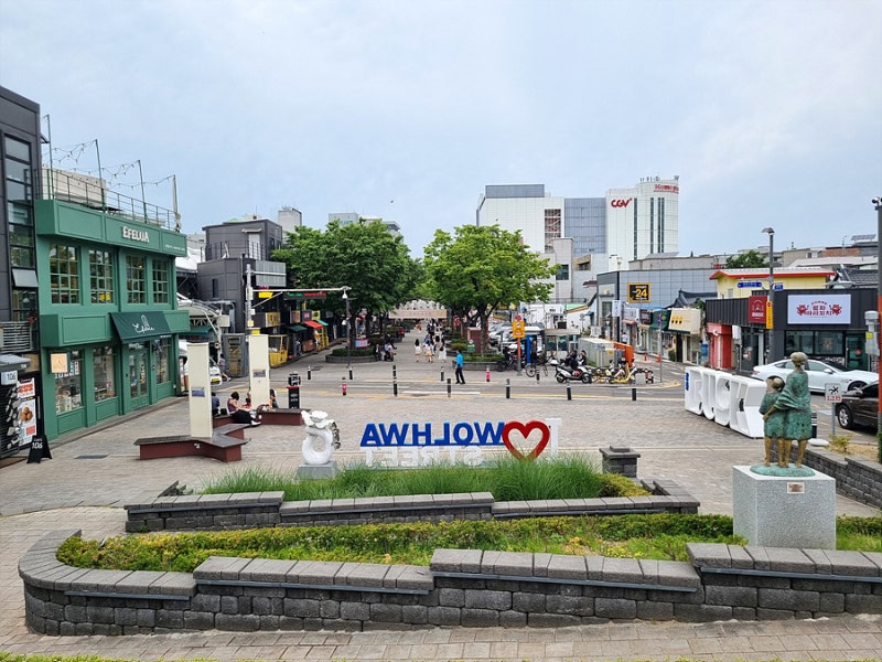 강릉 중앙시장 월화거리(월화교) 주차장, 분수시간