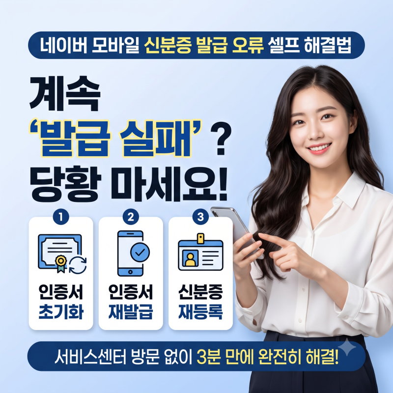 네이버 모바일 신분증 발급 오류 떴을 때 네이버 앱 인증서 재발급으로 3분 만에 해결하는 방....