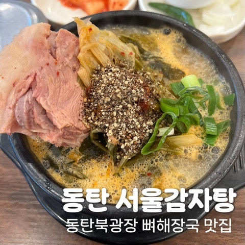 동탄북광장 혼밥 맛집 [동탄 서울감자탕] 뼈해장국 후기