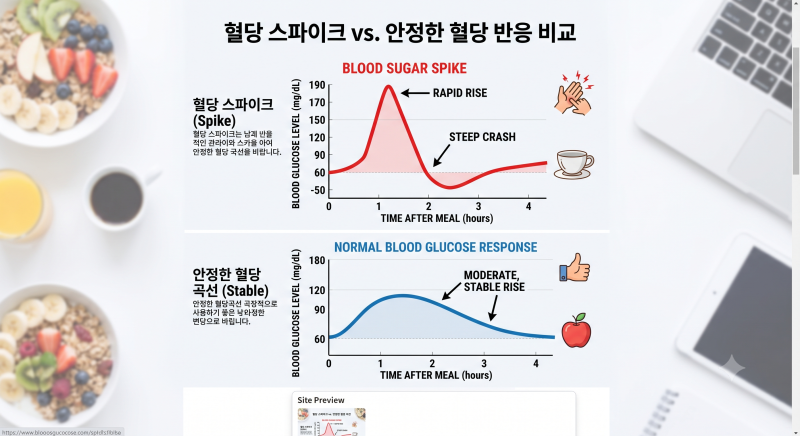 "밥만 먹으면 졸린 이유? 혈당 스파이크 증상과 약 없이 혈당 잡는 3가지 꿀팁"