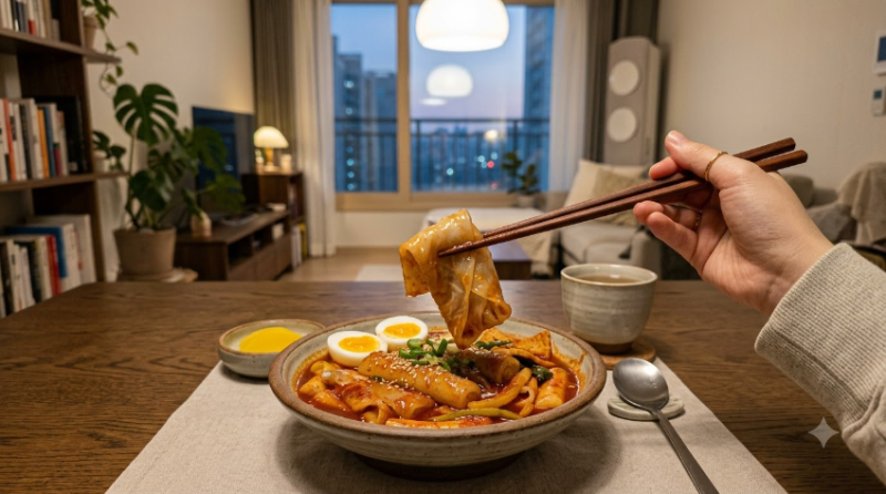 라이스페이퍼 떡볶이 만들기, 떡 없이 10분 만에 쫀득하게 완성하는 비법