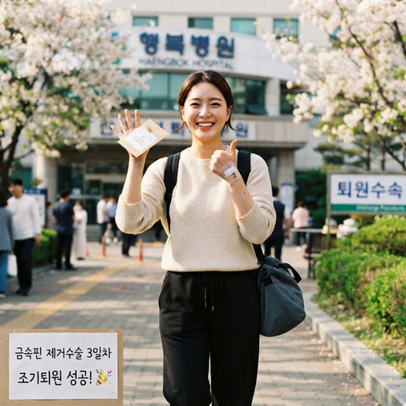 손목골절 금속핀 플레이트 orif제거 수술 3일차 후기 feat.조기퇴원 야호