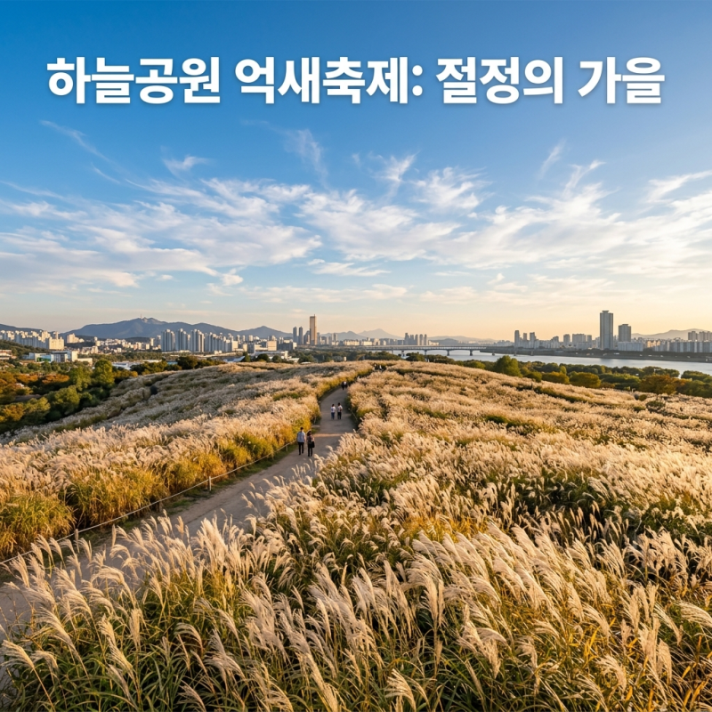 상암 하늘공원 억새축제 기간과 절정 시기, 주차 및 맹꽁이열차 팁