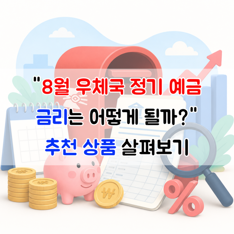 "8월 우체국 정기 예금 금리는 어떻게 될까?" 추천할 만한 상품 살펴보기