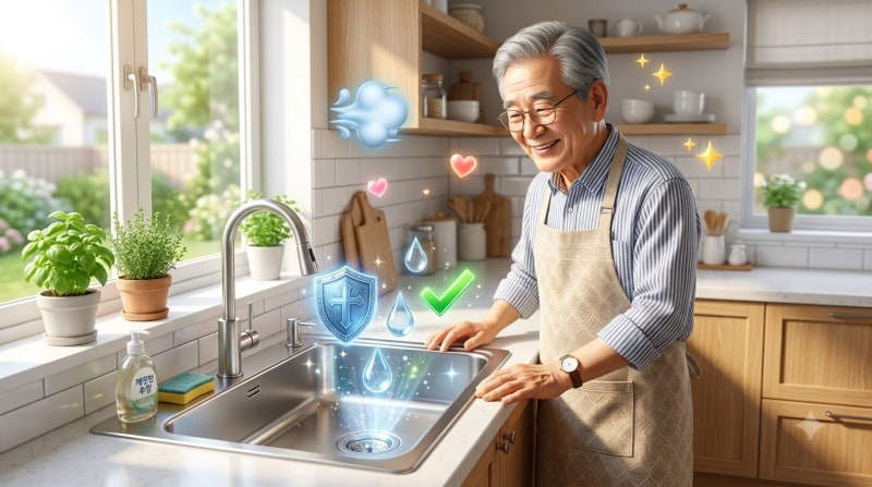 "손 하나 안 대고 찌든 때·악취 끝!" 과탄산소다로 싱크대 배수구 냄새와 날파리 싹 잡는 법