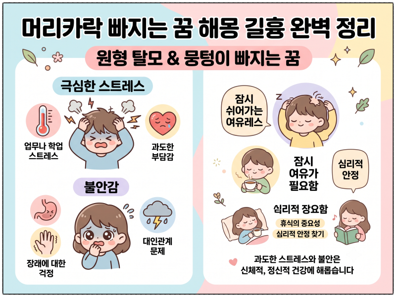 머리카락 빠지는 꿈 해몽 길흉 상황별 완벽 정리