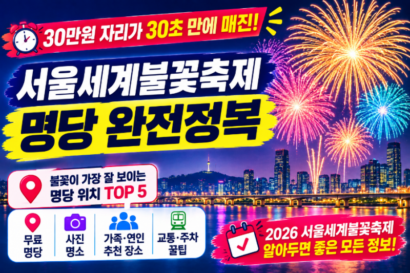 30만원 자리가 30초 만에 매진, 서울세계불꽃축제 명당 완전정복
