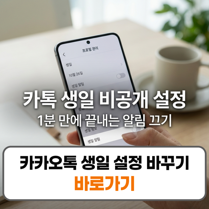 카카오톡 생일 설정 바꾸기 공개 비공개 끄기