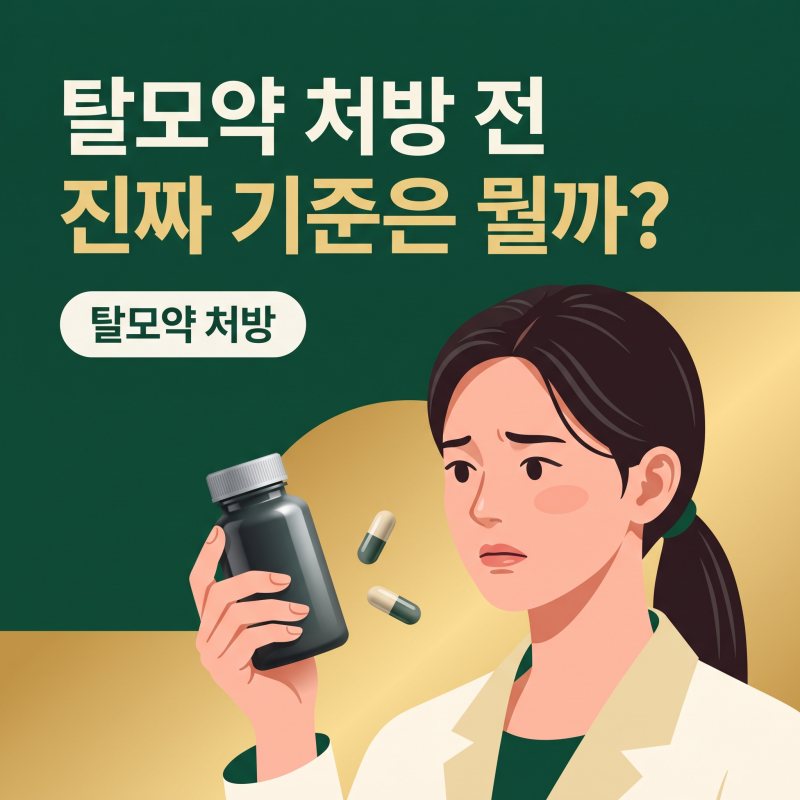 탈모약처방, 무작정 병원 가기 전 내 몸의 신호 구분하는 법