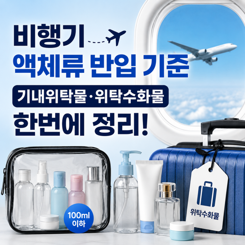 비행기 액체류 반입 기준, 기내 위탁수하물 한 번에 정리