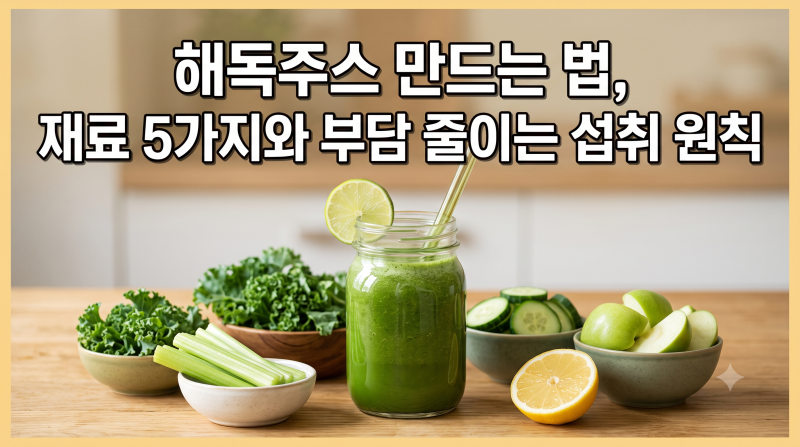 해독주스만드는법, 재료5가지와부담줄이는섭취원칙