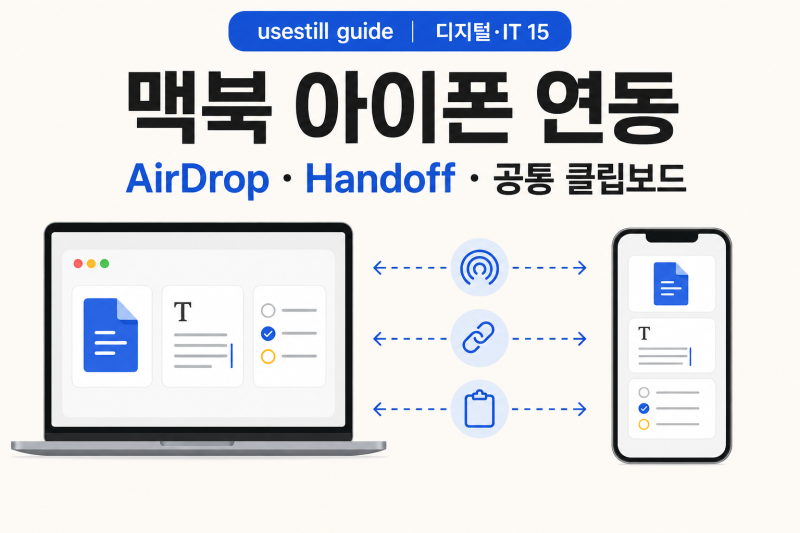 [맥북 시리즈15] 맥북 아이폰 연동: AirDrop·Handoff·공통 클립보드 사용법