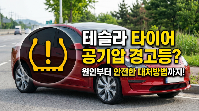 테슬라 타이어 공기압 경고등 떴다면? 원인부터 안전한 대처방법까지
