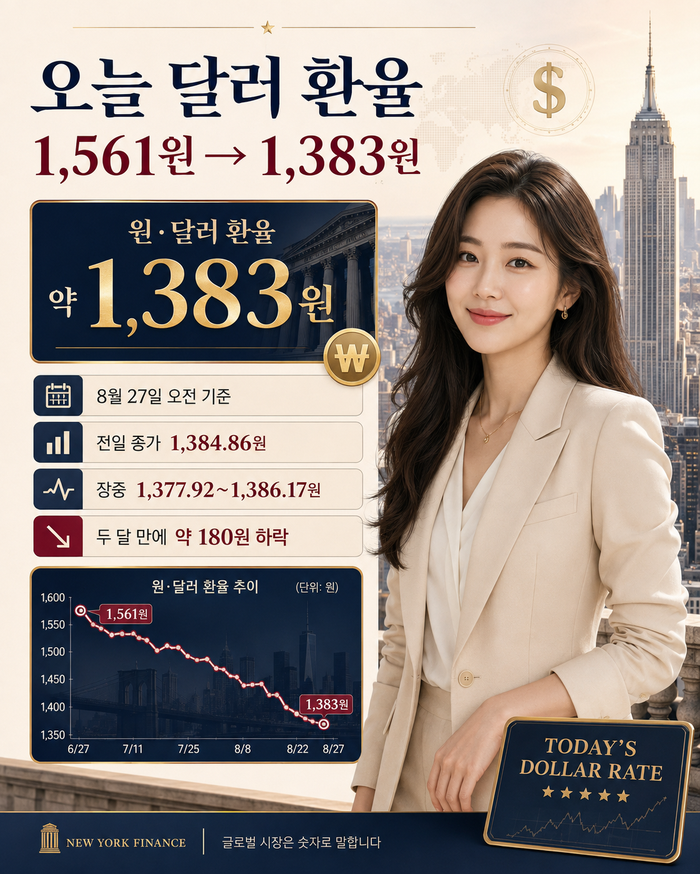 달러 환율 전망 “1,561원→1,383원, 한은 금리 3%로 올렸는데 1,350원까지 더 내려갈까?” 오늘 ....