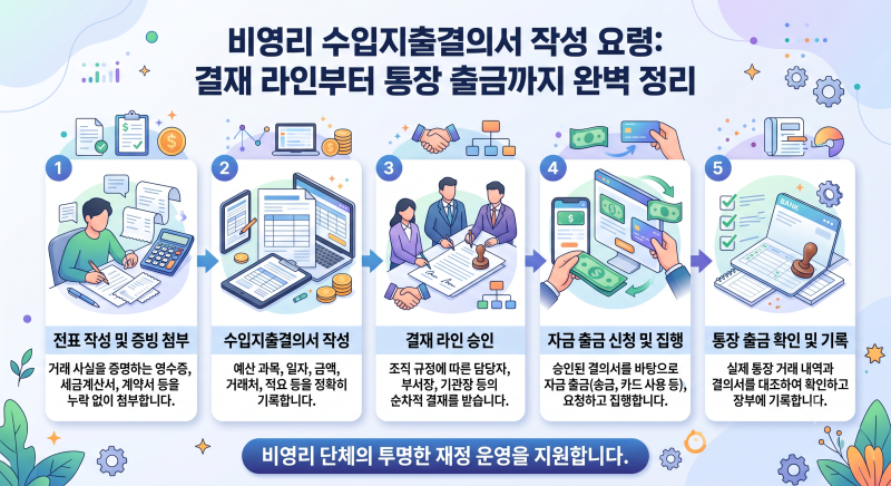 비영리 수입지출결의서 작성 요령 : 결재 라인부터 통장 출금까지 완벽 정리