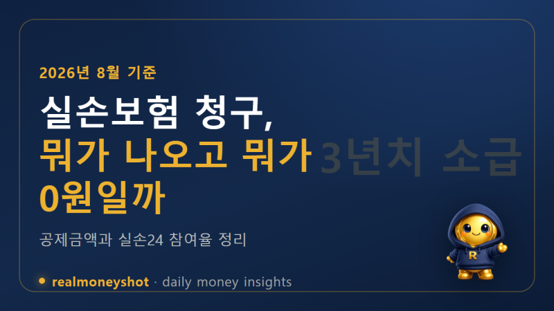 실손보험 청구 방법 2026, 소액은 청구해도 0원인 이유