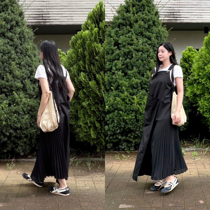 에디텀 여름원피스 유니크한 멜빵 플리츠 29cm 위시리스트
