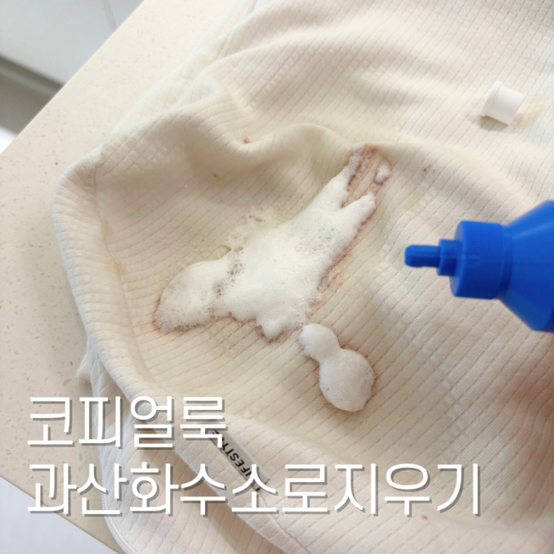 코피 얼룩 자국 지우기 과산화수소 세탁 방법